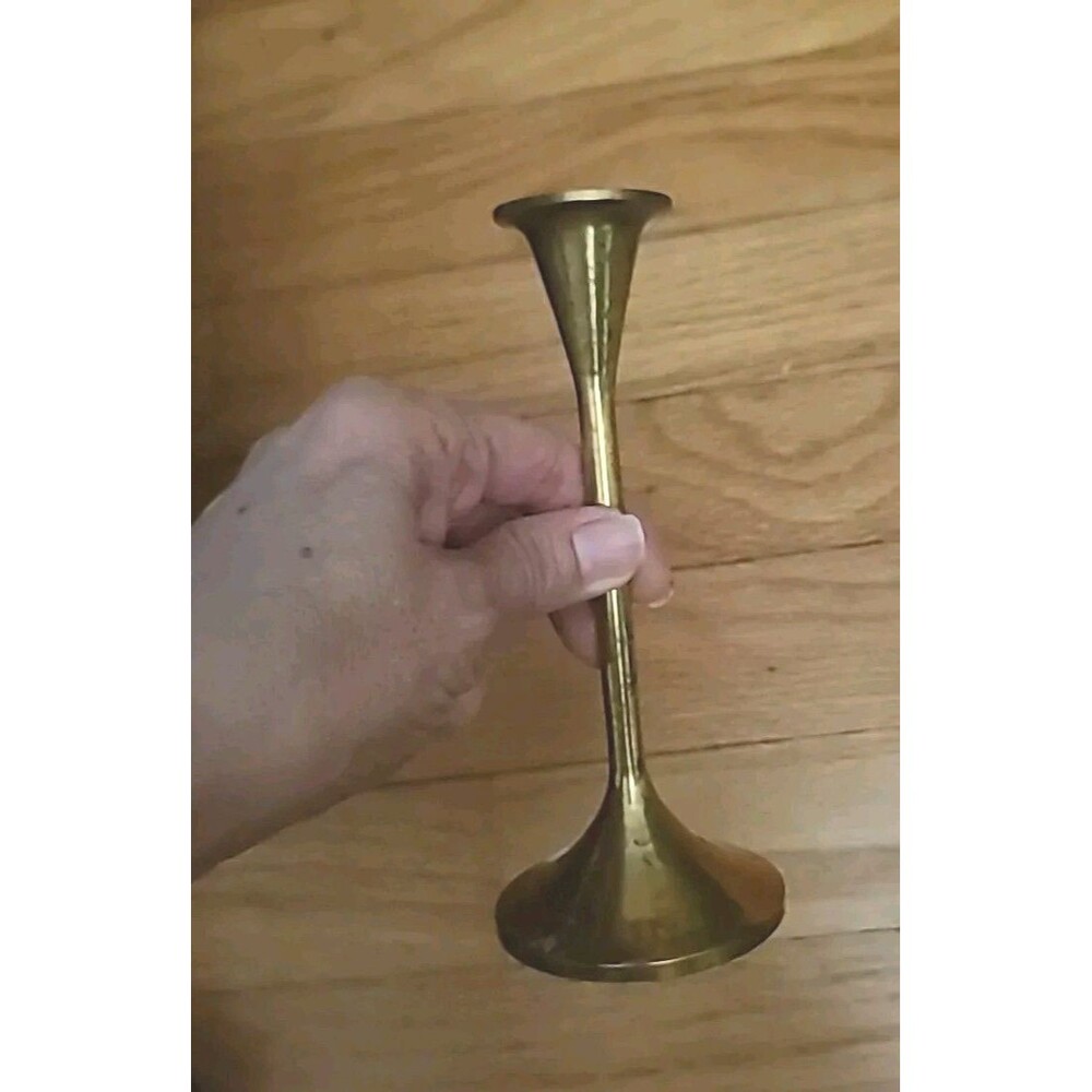 Brass Candle Holder* THAILAND* VTG.6 IN TALL